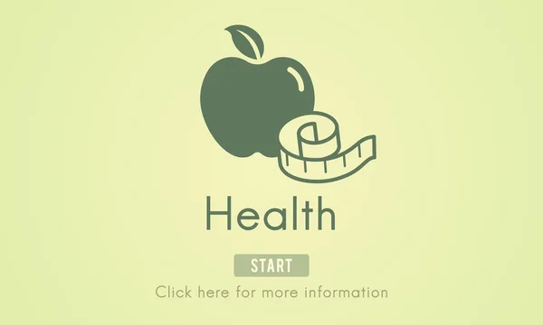 Template with health concept — Stock Photo, Image