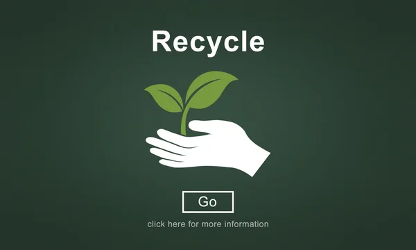 Modelo com conceito de reciclagem — Fotografia de Stock