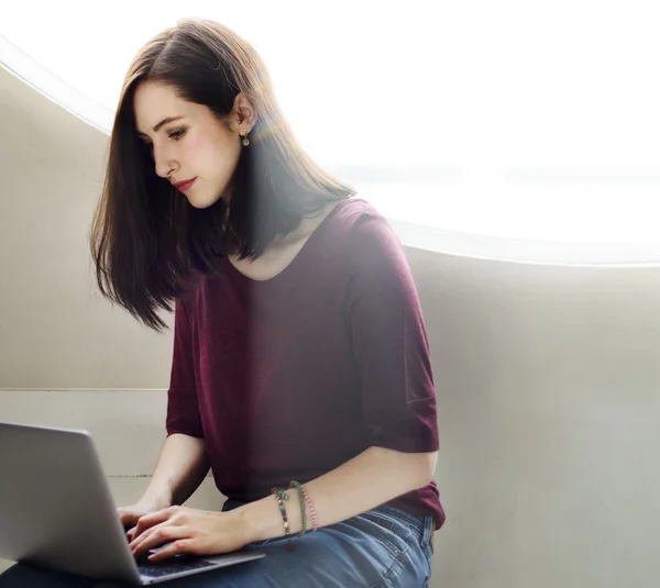 Mujer Charlando Concepto — Foto de Stock