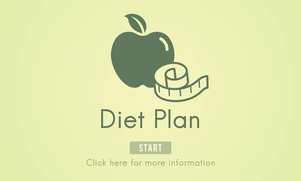 Mall med diet plan koncept — Stockfoto