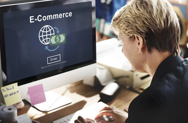 E-Commerce-Marktkonzept — Stockfoto