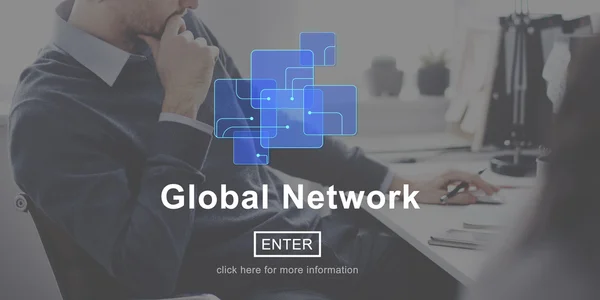 Globales Netzwerkkonzept — Stockfoto