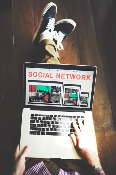 Social Network, Concetto di connessione — Foto Stock