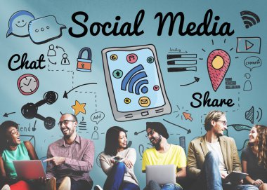 sosyal medya ile duvar çeşitlilik arkadaşları