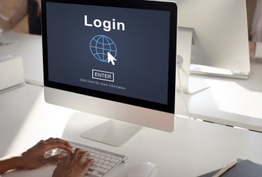 Log In monitör bilgisayarda