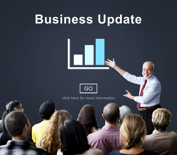 Persone al seminario con Business Update — Foto Stock