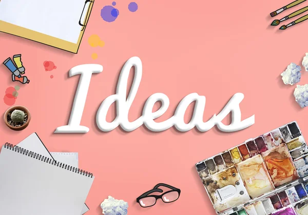 Background with text:Ideas — Stock Photo, Image