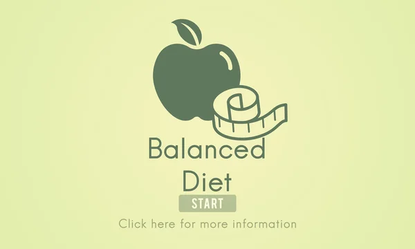 Template with balanced diet — Stock Photo, Image
