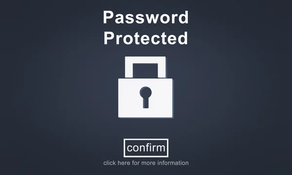 Modello con password protetta — Foto Stock