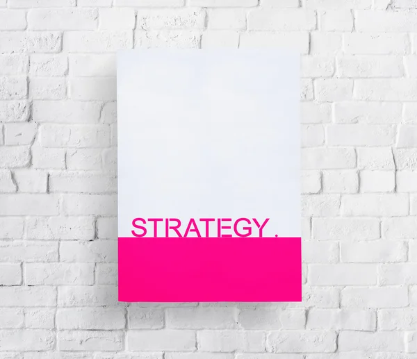 Pozadí s textem: strategie — Stock fotografie