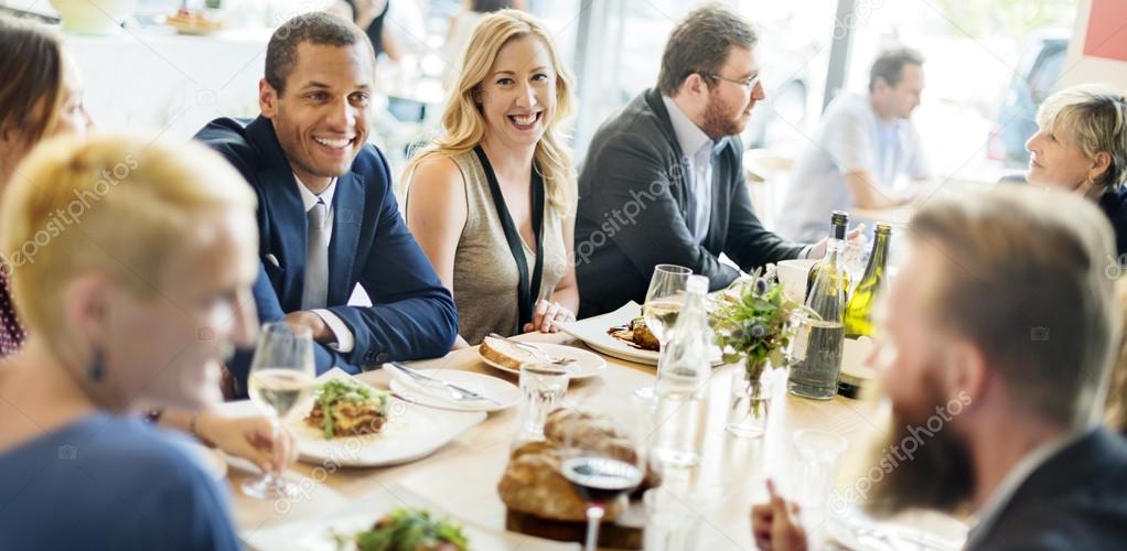 People enjoying food 