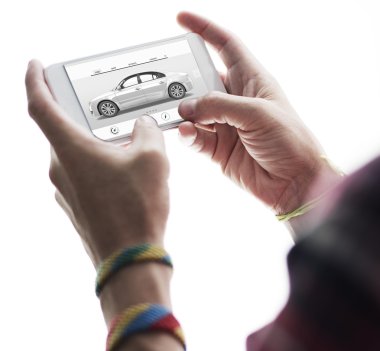 ekran araba ile mobil pone