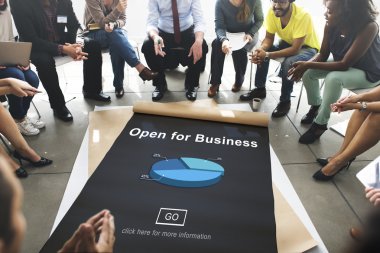 insanlar için açık iş poster üzerinde