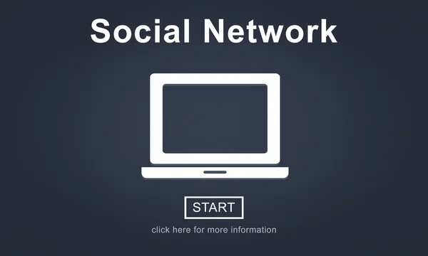 Шаблон з концепцією соціальної мережі — стокове фото