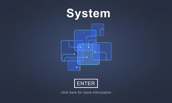 Modello con concetto di sistema — Foto Stock