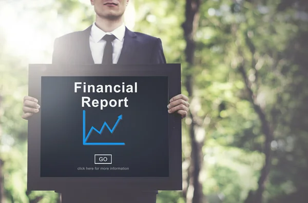 Konzept des Finanzberichts — Stockfoto