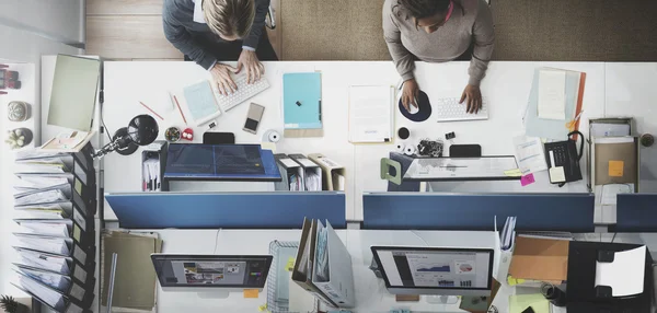 Business people working on computers — Stock Photo, Image