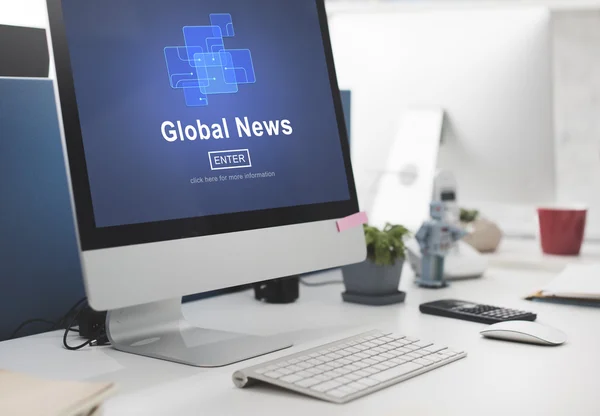 Global nieuws concept — Stockfoto