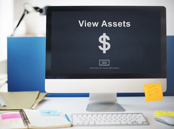 Visualizza il concetto di Assets Banking — Foto Stock