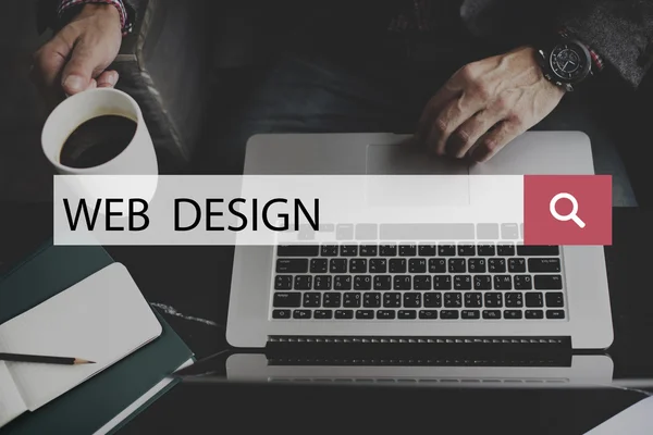 Diseño Web, Concepto de Página Principal — Foto de Stock