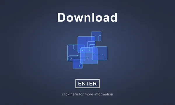 Herunterladen, Online-Konzept der Website — Stockfoto