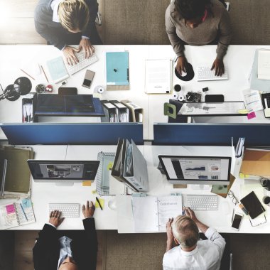 iş adamları bilgisayarlarda çalışma