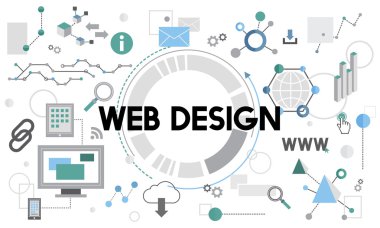 Şablon web tasarım konsepti ile