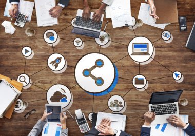 iş adamları toplantı ve bağlantı