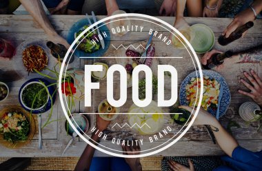 parti ve gıda üzerinde asılı dışarı arkadaş