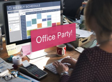 işkadını monitör ofis parti ile