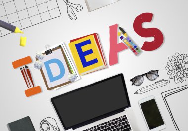 Fikirler yaratıcı sanat tasarım konsepti