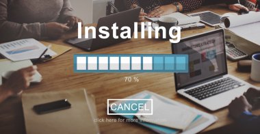 Team working with instaling