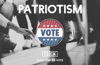 Poster ve vatanseverlik çalışma tasarımcılar