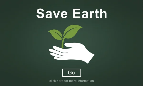 Mall med rädda jorden koncept — Stockfoto