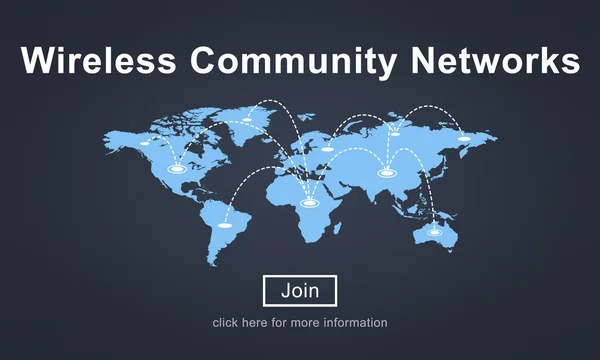 Modèle avec réseaux communautaires sans fil — Photo