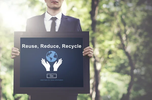 Wiederverwendung reduziert Recyclingkonzept — Stockfoto