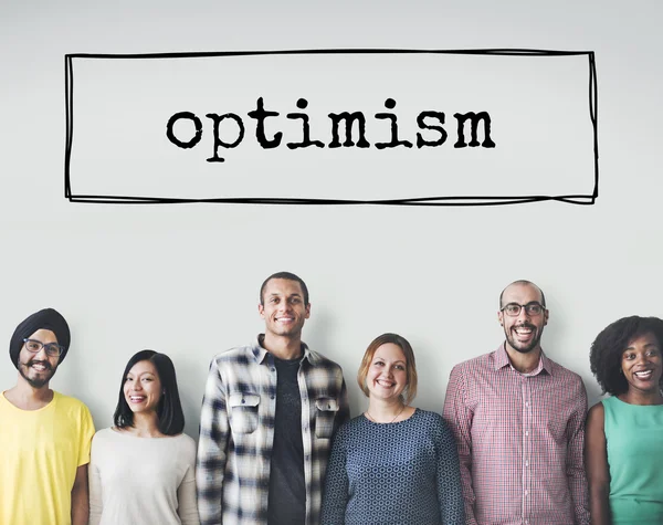 Люди с оптимизмом — стоковое фото
