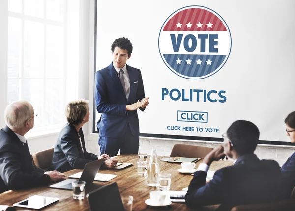 Business people and politics vote — Stock Photo, Image