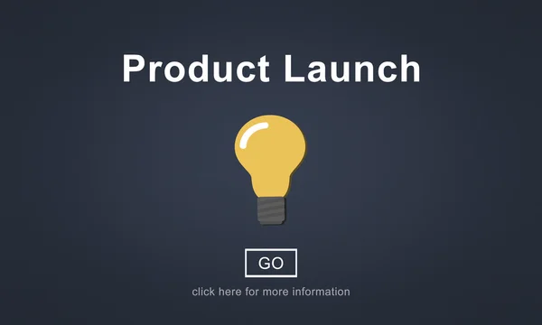 Template with product launch concept — Stock Photo, Image