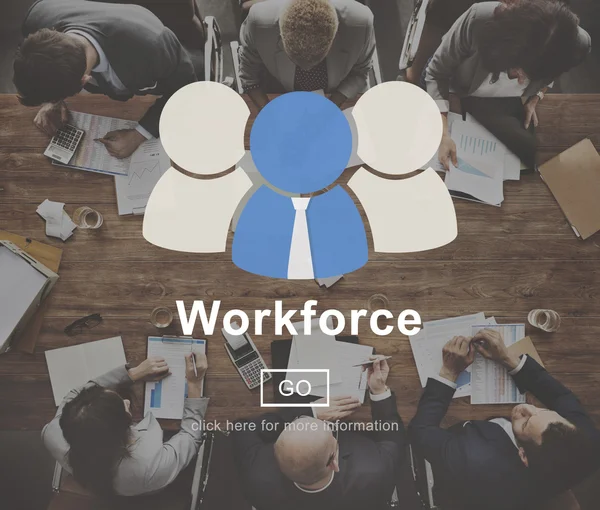 Gente de negocios en reuniones y fuerza laboral —  Fotos de Stock