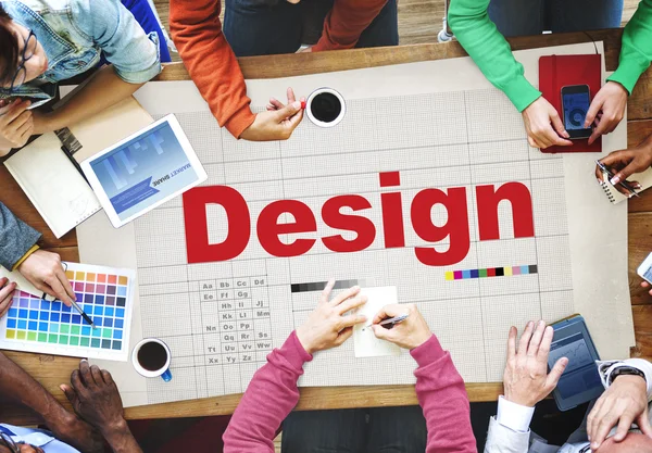 Gente de negocios y concepto de diseño creativo — Foto de Stock