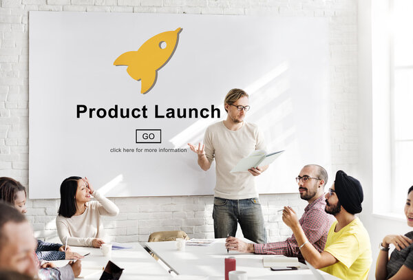 business meeting with product launch