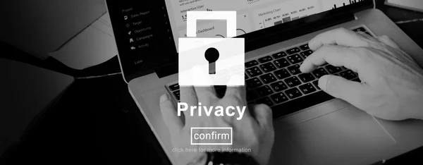 Conceito de proteção de dados de privacidade — Fotografia de Stock