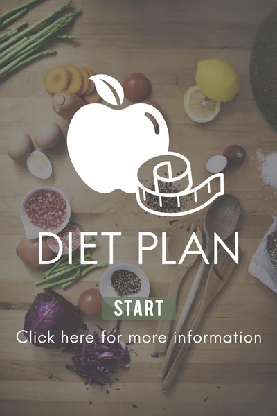 План Дієта, здорове харчування, концепція вибору їжі — стокове фото