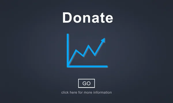 Template with donate concept — Stock Photo, Image