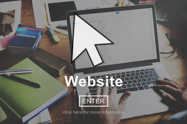 Web Website Browser, Conceito de rede na Internet — Fotografia de Stock