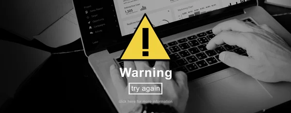 Concepto de señal de peligro de advertencia —  Fotos de Stock