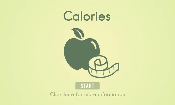 Šablona s konceptem kalorií — Stock fotografie