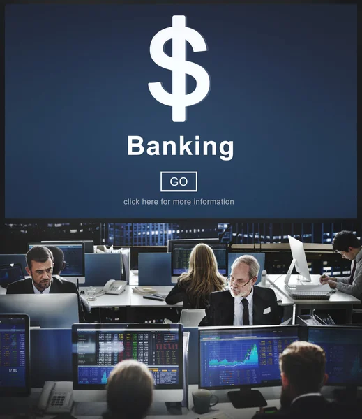Trabajadores empresariales y banca —  Fotos de Stock