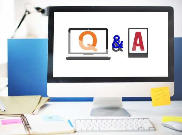 Q & A Information Explanation Concept — Stock Photo, Image